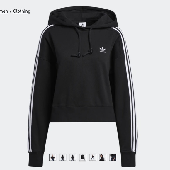 Adidas ADICOLOR CLASSICS CROP HOODIE - Picture 2 of 4